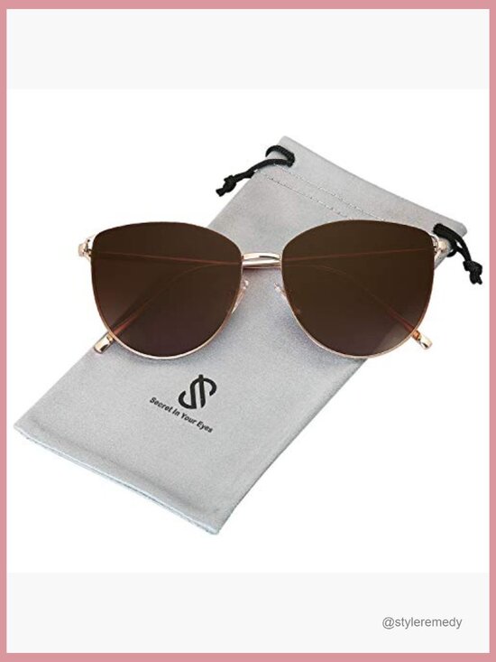 Metal Frame UV400 Mirrored Sunglasses with Polycarbonate Lenses